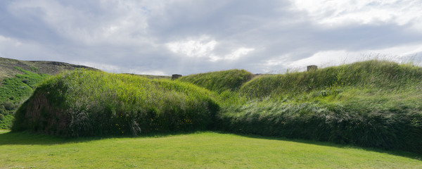 Stöng und das Saga-Age-Farmhouse im Þjórsárdalur-Valley /Süd-Island