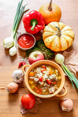 Goulash soup dish
