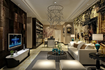 3d render of living room