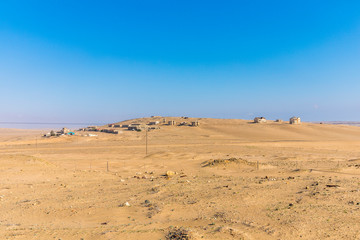 Fototapeta na wymiar Kolmanskop, deserted diamond mine village in Southern Namibia.