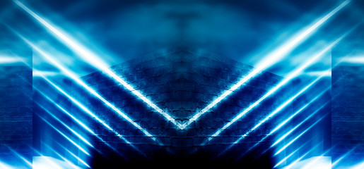 Background wall with neon lines and rays.