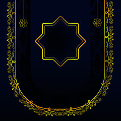 abstract background with golden ornament