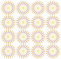 Circular stars of different colors arranged symmetrically.