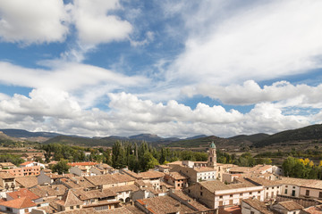 Obraz premium Rubielos de Mora from above, Castellon, Spain