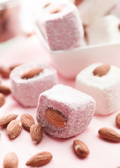Rahat lokum with almonds