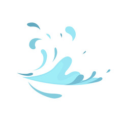 Obraz na płótnie Canvas Water splashes collection blue waves wavy symbols