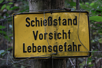 Schild Schießstand