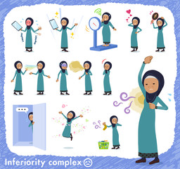 Fototapeta premium flat type Arab old women_complex