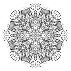 Monochrome Beautiful Decorative Ornate Mandala