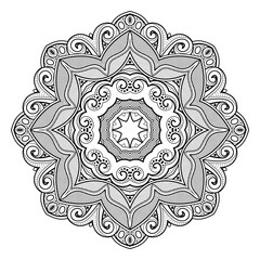 Monochrome Beautiful Decorative Ornate Mandala