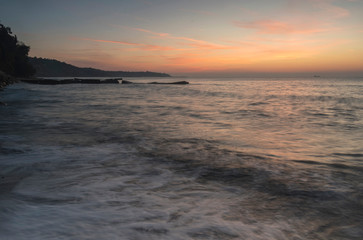 Meeting the sunrise on the beach.