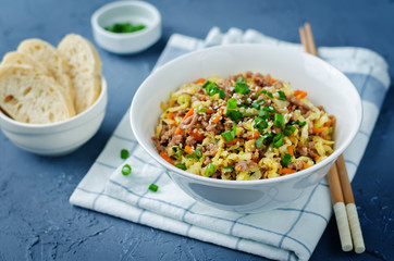 Beef and cabbage stir fry