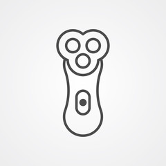 Electric razor vector icon sign symbol