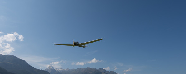 Anflug auf Zell am See in Österreich