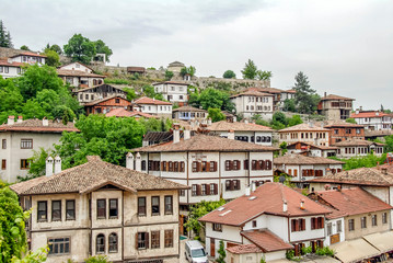 Fototapeta na wymiar Karabuk, Turkey, 23 May 2013: Historic Mansions, City View of Safranbolu