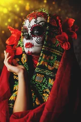 Fototapete Rund rotes Kostüm für Halloween © Andrey Kiselev