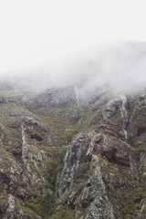 Cliff with fog