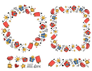 Vector wreath and frame