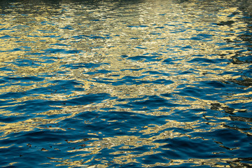 Flickering lights on the water
