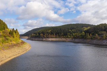 Okerstausee okertalsperre reservoir in National Park Harz Germany