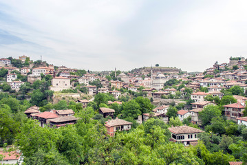 Fototapeta na wymiar Karabuk, Turkey, 24 May 2013: Historic Mansions, City View of Safranbolu