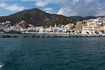 Fototapeta na wymiar Coast in Diafani on Karpathos in Greece