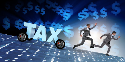 Business concept of tax payments burden