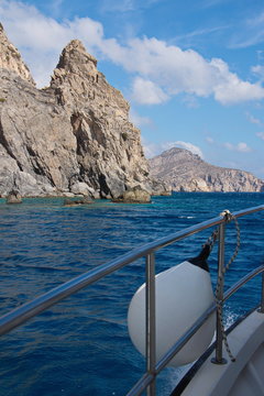 Coast on the island Saria near Karpathos in Greece