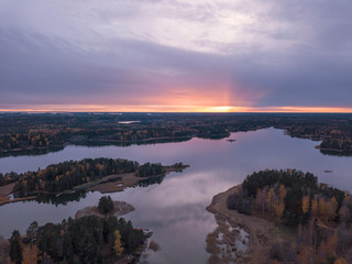 Sunset at the Raasepori, Finland at October 2018.