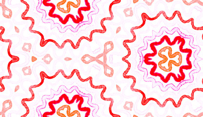 Pink red Geometric Watercolor. Delightful Seamless