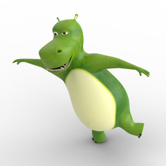 Happy Hippo Dancing and Smiling