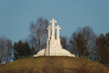 Crosses on a hill