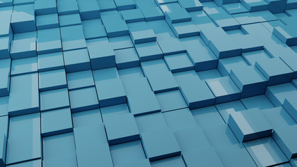 Blue Square Abstract