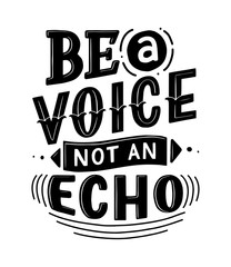 Your voice matters quote lettering. Calligraphy inspiration graphic design typography element. Hand written postcard. Cute simple vector sign hand drawn style. Textile print