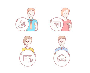 Keywords, Help and Web tutorials icons