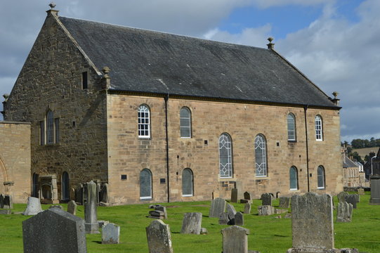 Cupar Old Parish Church, with early 15th century tower and spire of 1620