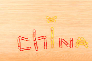 Scraper text wooden table 