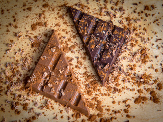 Chocolate Bar Triangles With Crumbs 