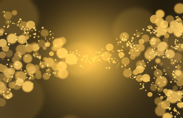 Background Bokeh as a graphical resource, photographic. Light Blur. Christmas lights. Pattern Abstract. Golden