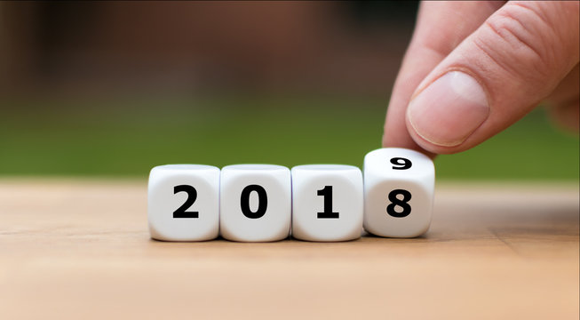 Dice symbolize the change to the new year 2019