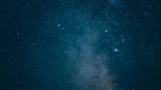 Perseid Meteor Shower and Milky Way Galaxy Closeup in Sierra Nevada Mts California USA