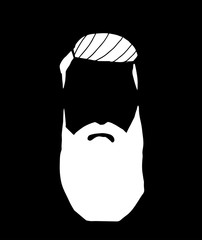 hairstyle and beard in a realistic style