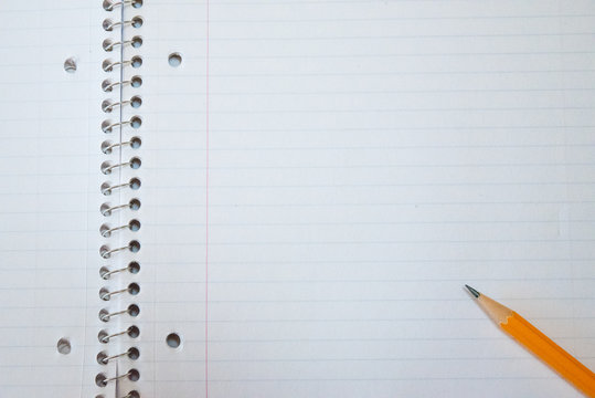 Pencil Lays on Traditional Spiral Notebook