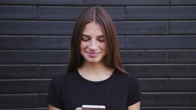 portrait of beautiful young woman with attractive smile