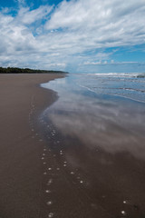 A distant view along playa Esterillos in Costa Rica