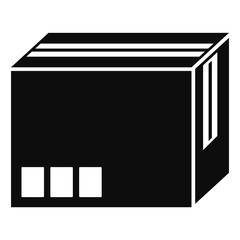Carton box icon. Simple illustration of carton box vector icon for web design isolated on white background