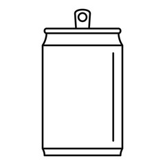 Beer tin can icon. Outline illustration of beer tin can vector icon for web design isolated on white background