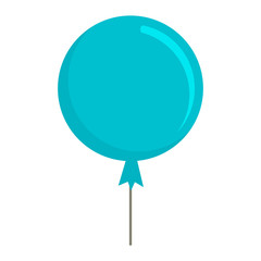 Blue sky balloon icon. Flat illustration of blue sky balloon vector icon for web design