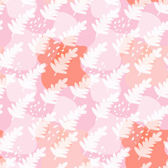 botanical abstract seamless pattern. vector trendy print.	