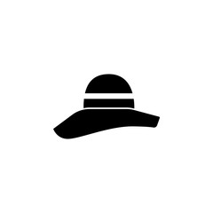 Ladies hat icon. Element of clothes and accessories. Premium quality graphic design icon. Signs and symbols collection icon for websites, web design, mobile app